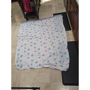 Vtg Walt Disney Minnie Mouse Stars Sports Twin Bed Flat Sheet 2-in-1 Pink Purple